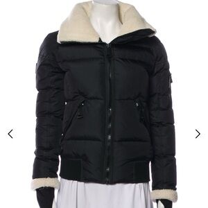 SAM. Black elegant Puffer Jacket with Cream Details